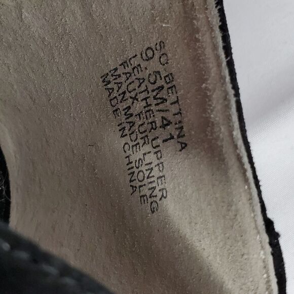 SOLE SOCIETY loafer Bettina black leather faux fur lined shoe 9.5 - Picture 6 of 8